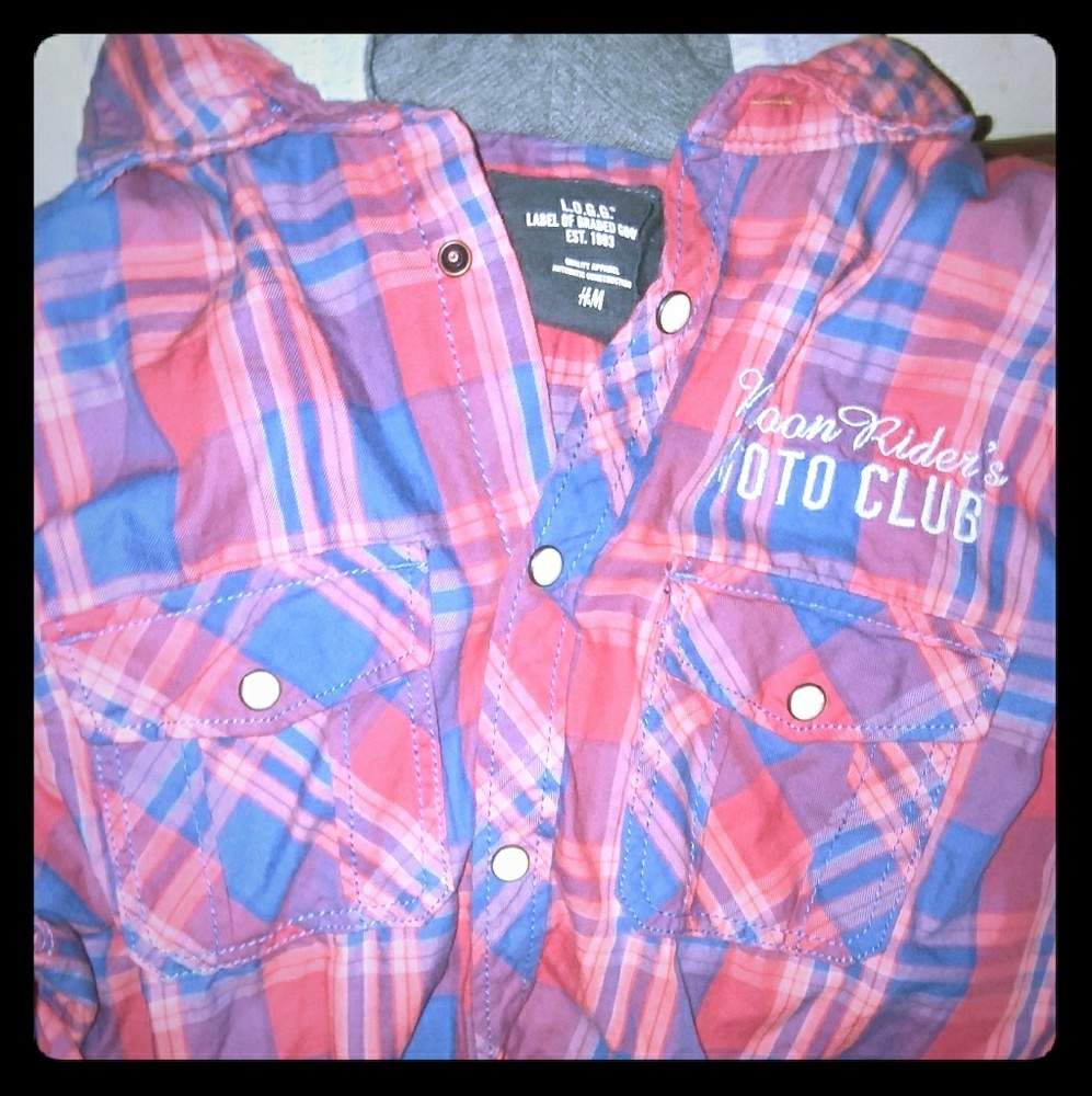 h&m motor club shirt for girls and boys
